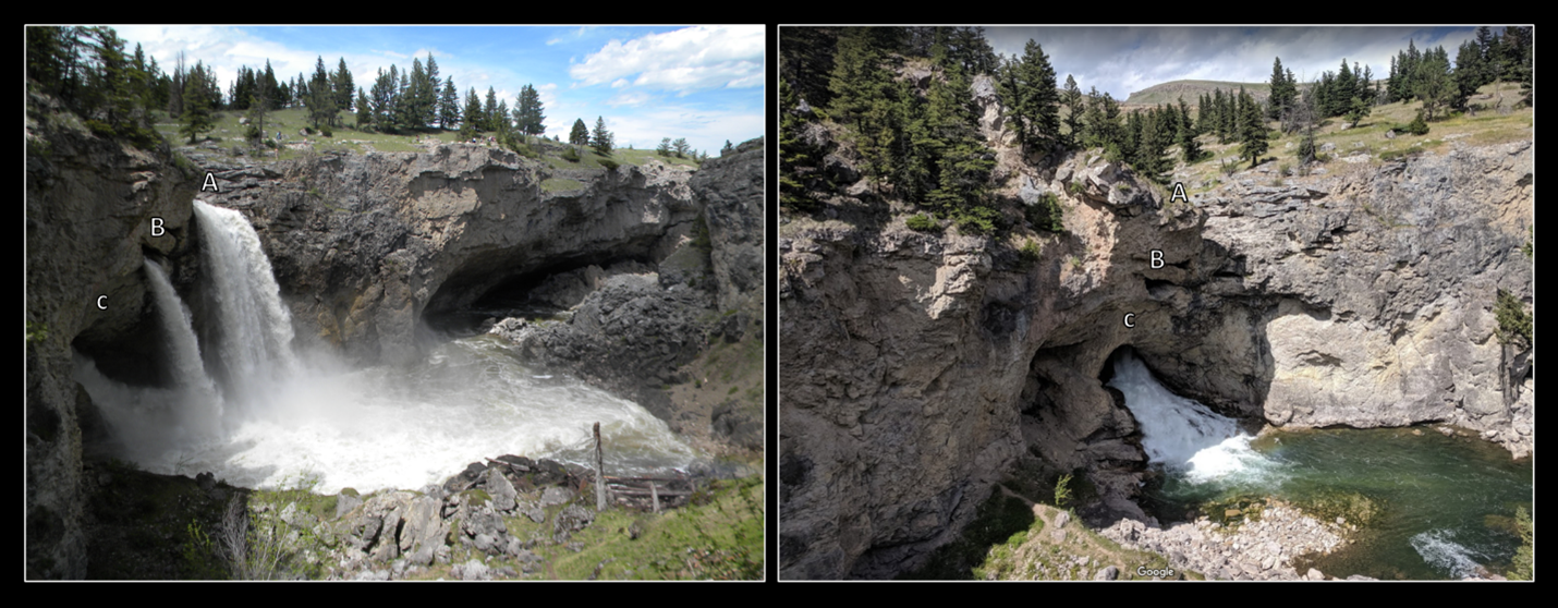 Pictures of Natural Bridge Falls on Boulder River, Montana