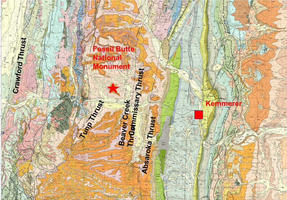 Geologic map of Fossil Butte Area, Kemmerer Quadrangle, Wyoming