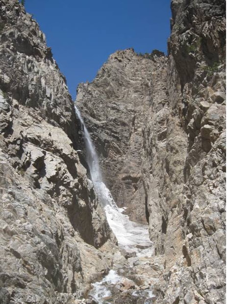 Picture Bridal Veil Falls, Clarks Fork Canyon, April 12, Park County, Wyoming