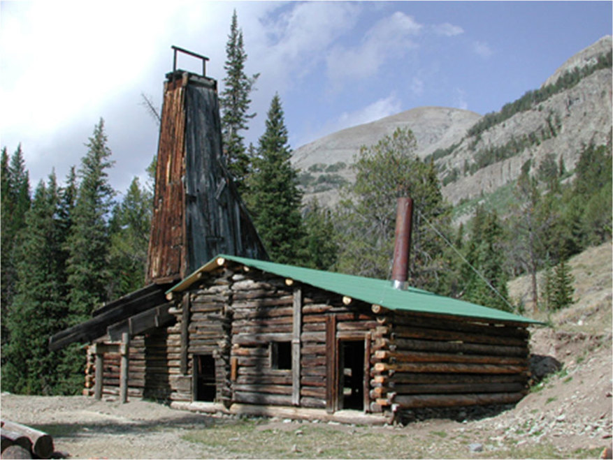 Picture Tumlin mine shaft, Kirwin, Park County, Wyoming