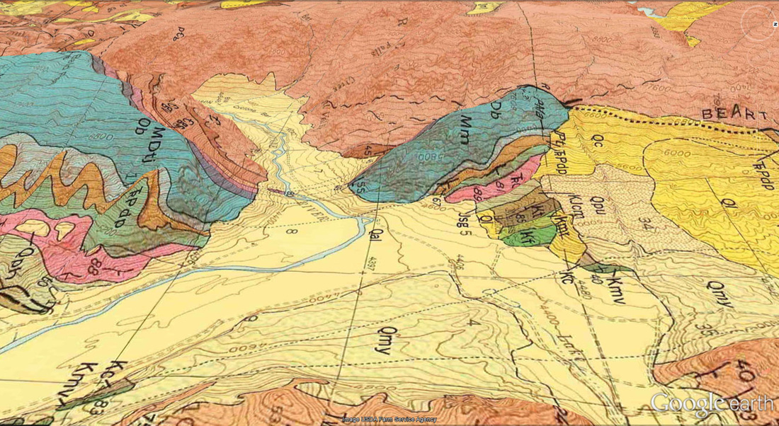Geologic map Clarks Fork Canyon, Park County, Wyoming